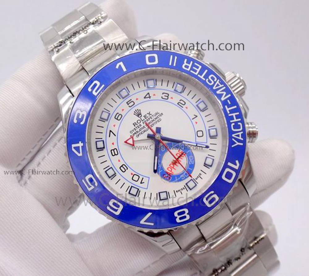 New Steel Rolex Yachtmaster II GMT Replica Watch Blue Ceramic New Steel Rolex Yachtmaster II GMT Replica Watch Blue Ceramic